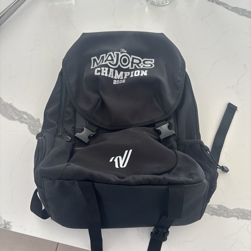 Black Varsity cheerleading backpack